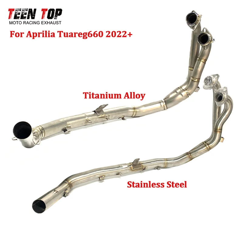 OEM Size Motorcycle Exhaust Header For Aprilia Tuareg660 Tuareg 660 Exhaust Front Link Pipe 2022+ TitaniumAlloy Escape Moto Tube