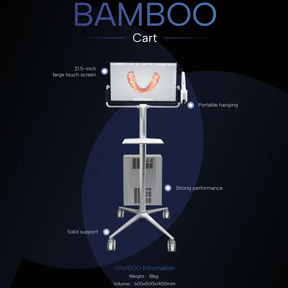 Mobile Solution 21.5Inch Touch Screen Digital Intraoral Imaging System PANDA P2 3D Dental Scanner Oral Camera Dentistry Device