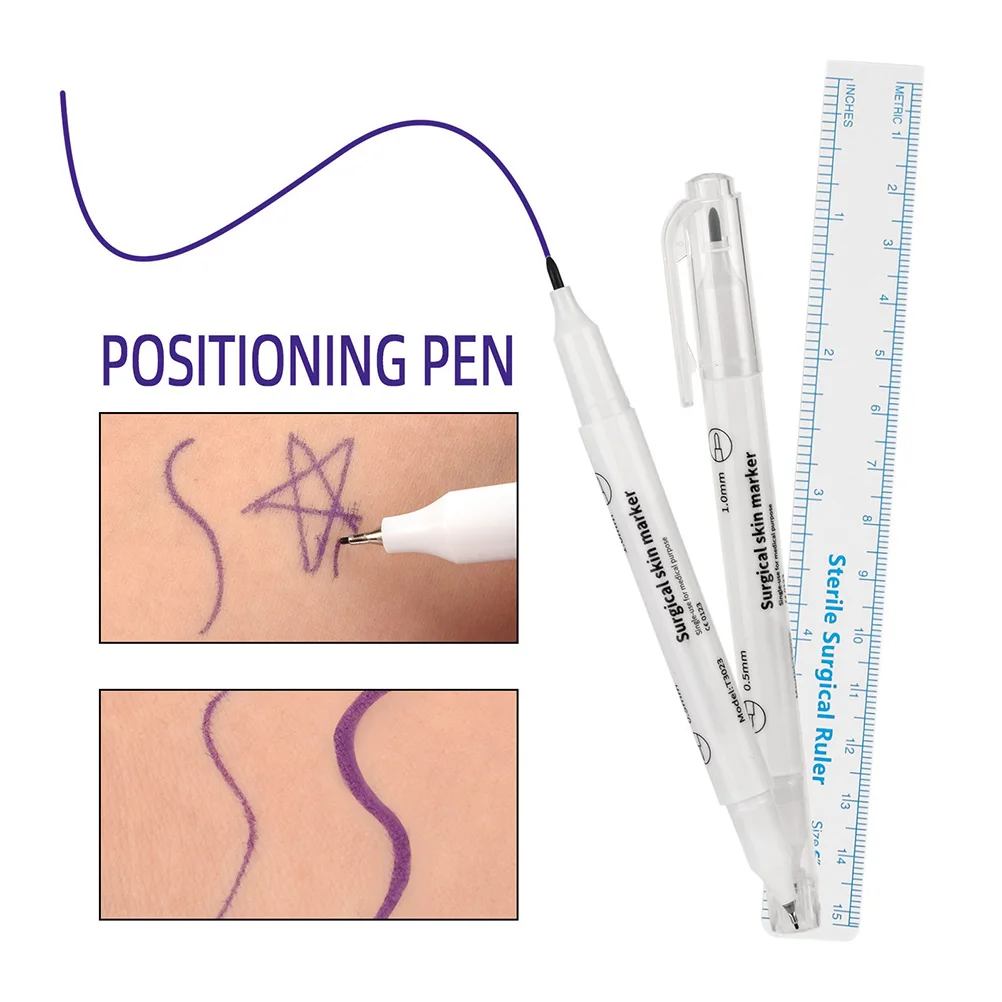 

5 set Tattooing Eyebrow Pens Skin-Safe Water-Resistant Body Marking Pens For Salon Brow Mapping Microblading Marker Tools For