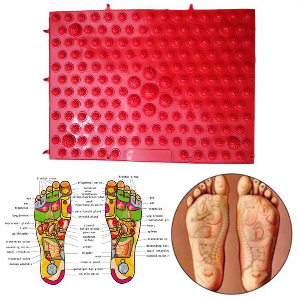 

Foot Care Massage Pad Acupuncture Therapy Toe Plantar Pressure Blood Circulation Finger Foot Press Board 25x30cm