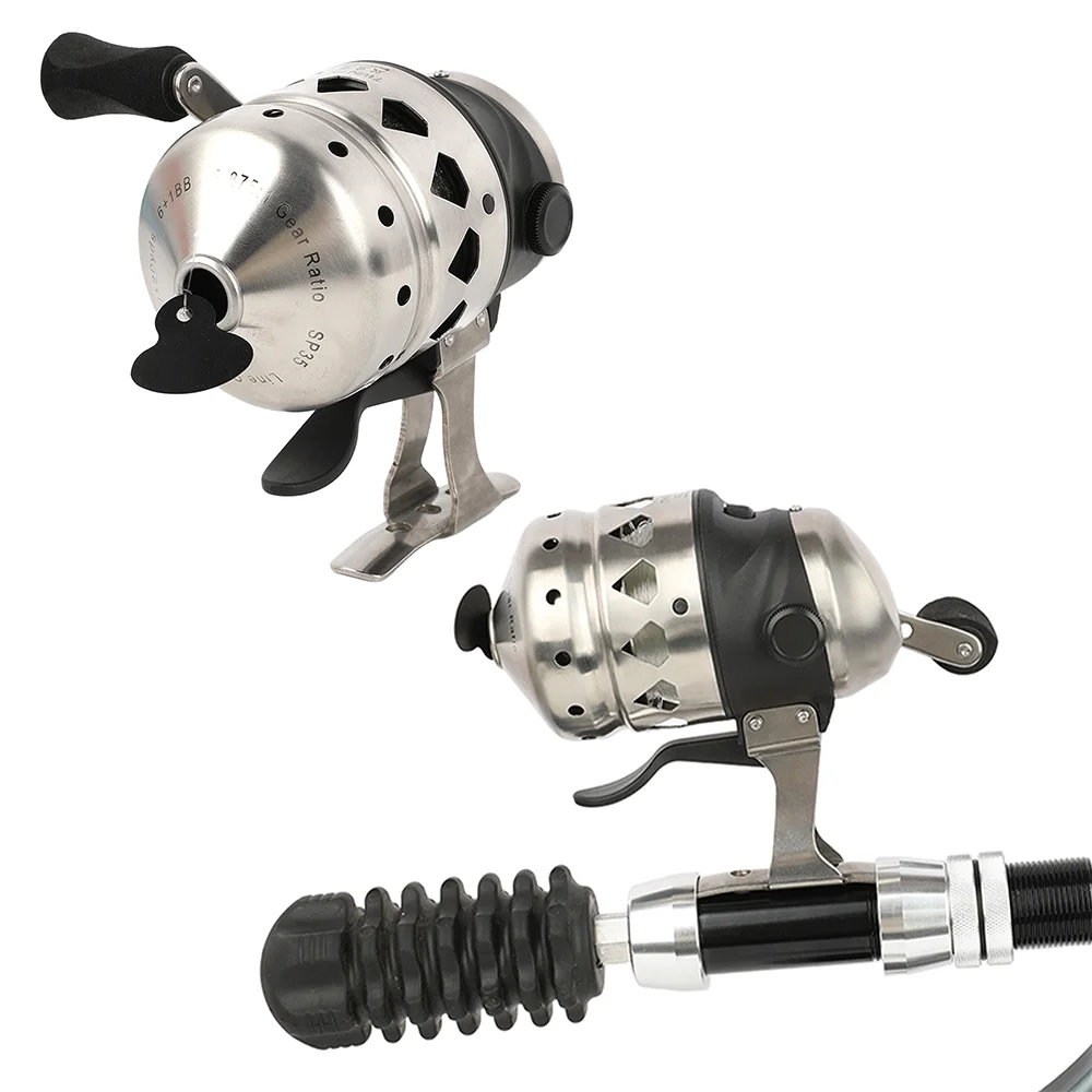 

Archery Fishing Reel 3.6:1 Gear Ratio Stainless Cover 7 Bearing LH/RH Bow Hunting Target Shooting for Outdoor Compound Bows