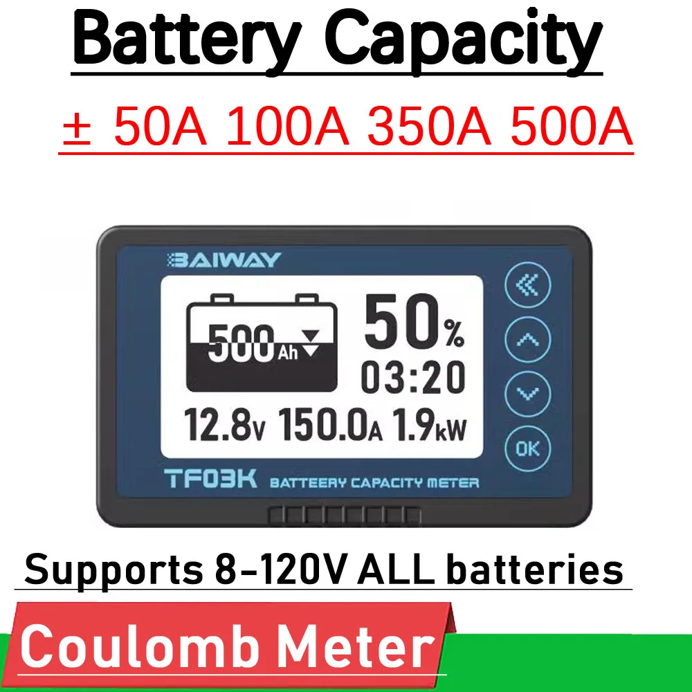 DYKB Battery Monitor Capacity Tester meter Voltage Current POWER Display  12V 24V 36V 48V Lifepo4 lead-acid Li-ion lithium RVCAR