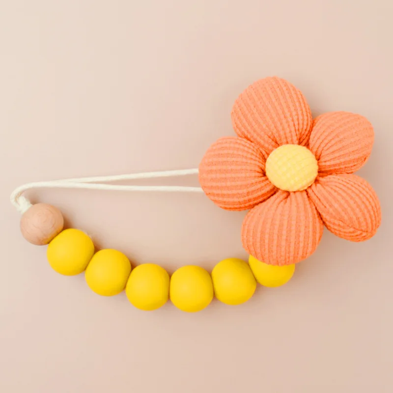 INS Baby Pacifier Clip Flower Dummy Nipple Holder Teether for Babies Newborn Stuff Gifts Teether Soother Chew Toys Accessories