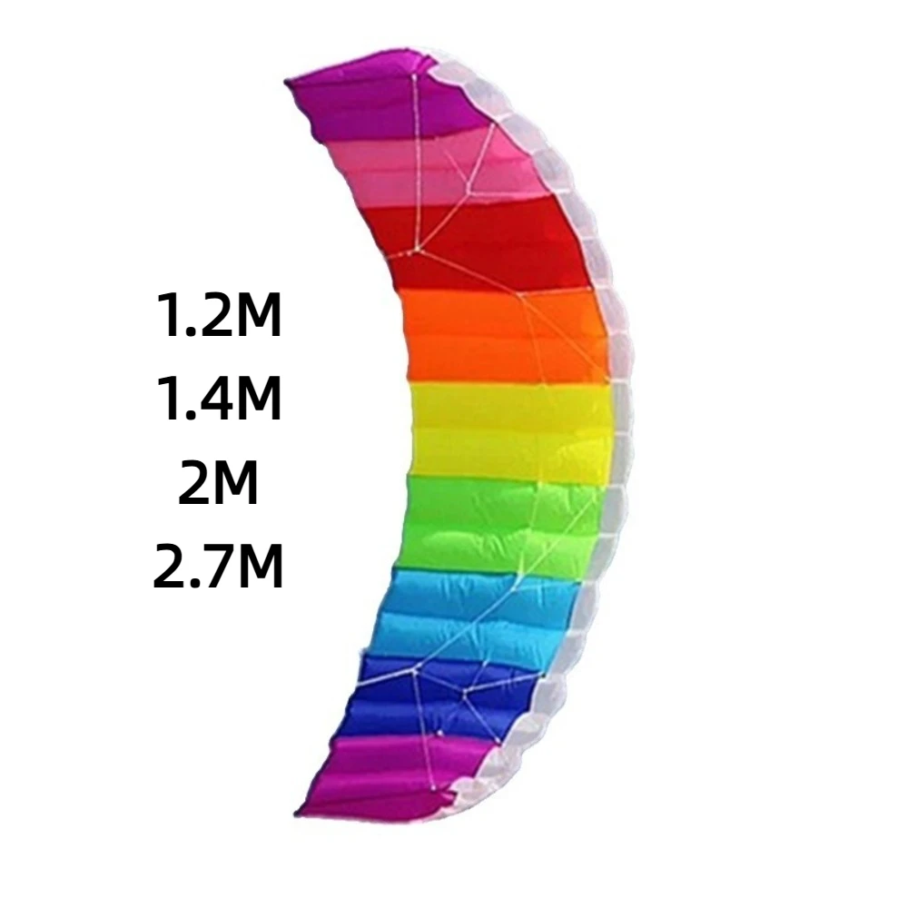 สายรุ้งนุ่มร่ม Kite Dual Line 30 เมตรสาย Parafoil Kite Double Power ดีบินกีฬาชายหาด Kite กีฬากลางแจ้ง