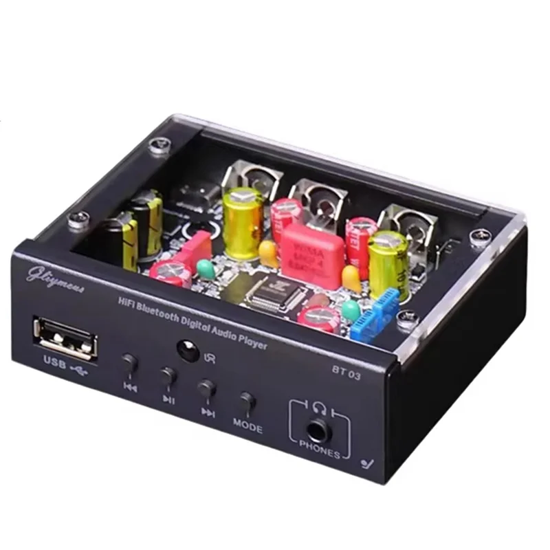FULL-FM Radio Hi-Fi Bluetooth Player Bluetooth 5.3 Audio Receiver 24Bit 48Khz Lossless Decodingusb Playbackbuilt-In OPA2134 Opam