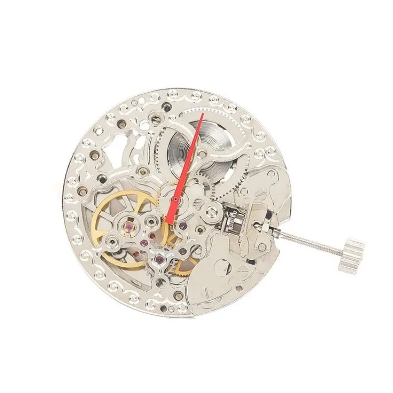 For 2807 Skeleton Watch Movement, White Mechanical Movement for DIY Watchmaking, Open Heart Movement
