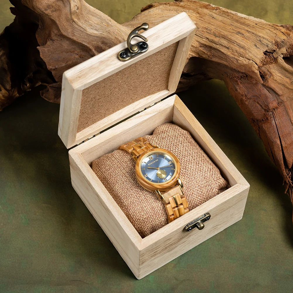 BOBO BIRD Wood Watch Women Quartz Wristwatch New Design Female Simple Fashion Watch Personalized Engraved Gift Box Reloj Mujer