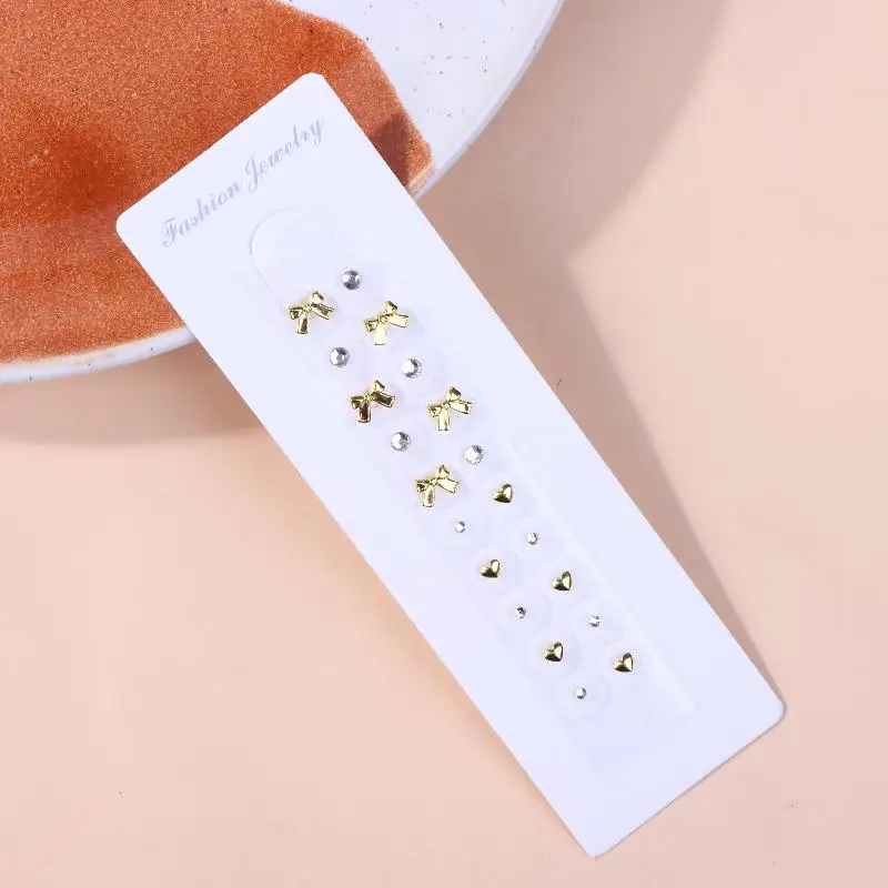 20 stks/vel Mode Vergulde Vlinder Strass Oor Punt Stickers Oor Druk Stok Acupunctuur Auricular Oor Stickers Massage