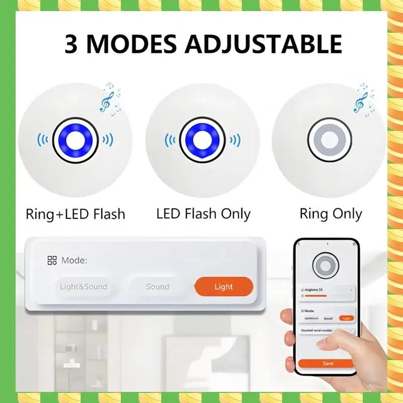 ab53-tuya-wifi-ワイヤレスドアベル屋外-ip65-防水-200-メートルワイヤレスホームドアベルチャイム-58-曲ウェルカム-dingdong-eu-プラグ