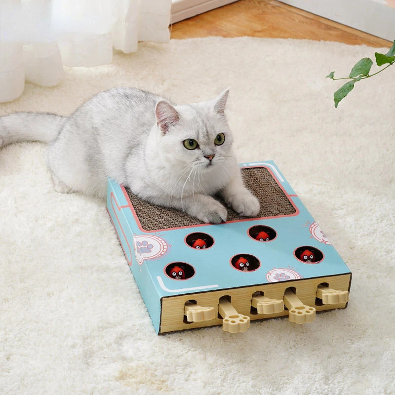 Cat Toy Whack-a-Mole Scratching Toy Grinding Claw Play Funny Interactive Multifunctional Cat Supplies Free shipping