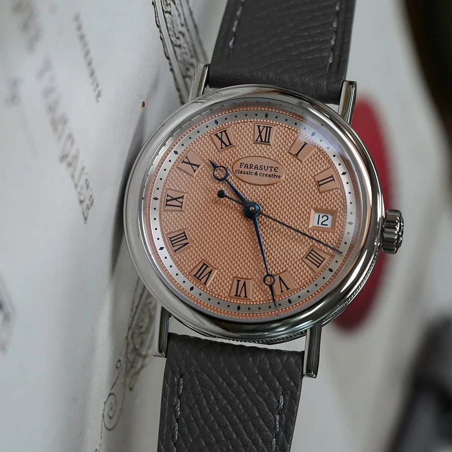 FARASUTE Мужские автоматические часы 38 мм Механические наручные часы с автоподзаводом Sapphire PT5000