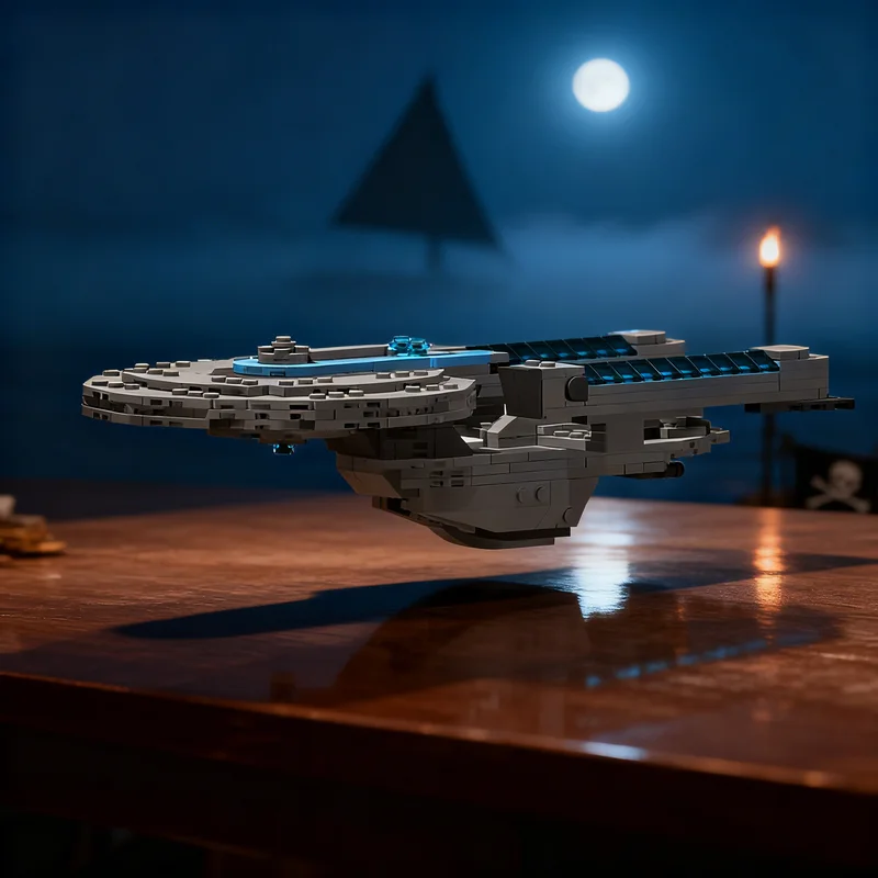 437pcs MOC Space Nathan Bridger Class Heavy Cruiser Model Building Blocks Construction Toys Christmas Gifts Assemble Idea Brick