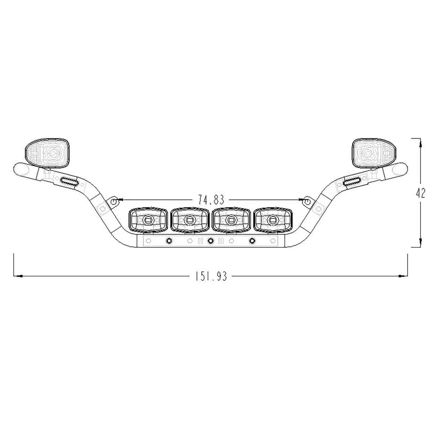 LED Light Bar DIY Lamp for 1/14 TAMIYAYA 770S 56323 56371 Remote Control Car RC Tractor Truck DIY Model Lorry Vehicles Toys