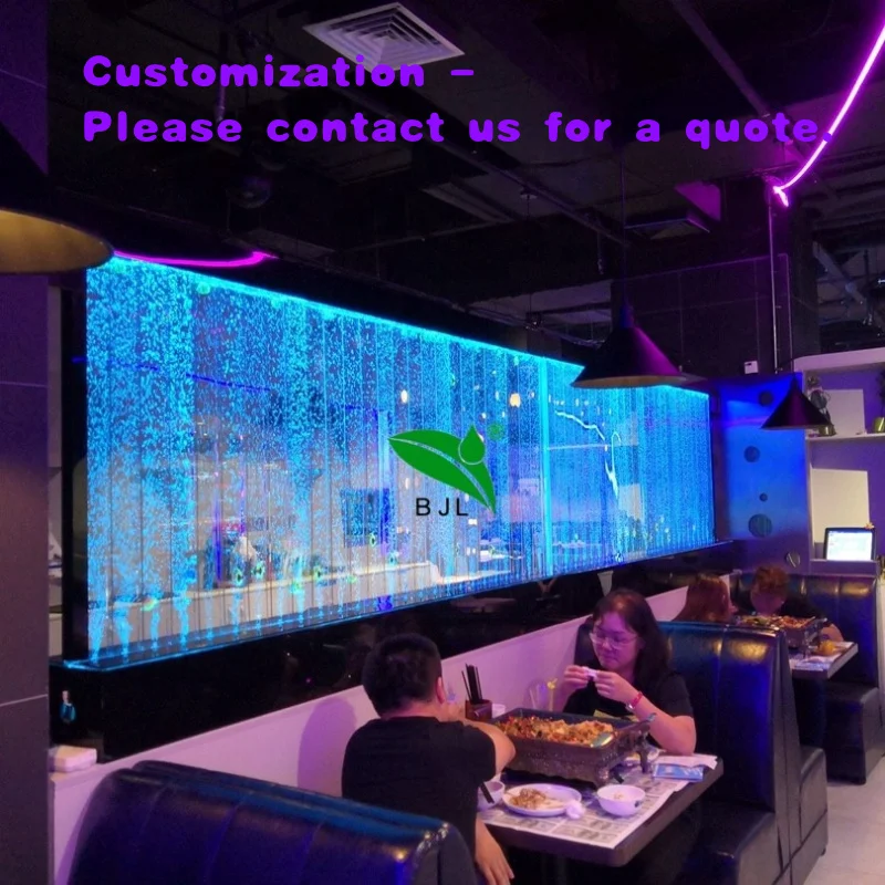 custom.New Style Indoor Restaurant Hotel Home Decoration Glowing Led Bubble Wall Fountain Room Divider Screen