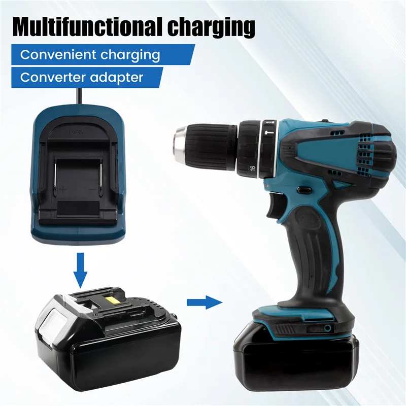 A60F-Power Tool Li- Battery Mini Compact Charger For  18V Lithium  Battery BL1860 BL1830 For DC18RC EU Plug