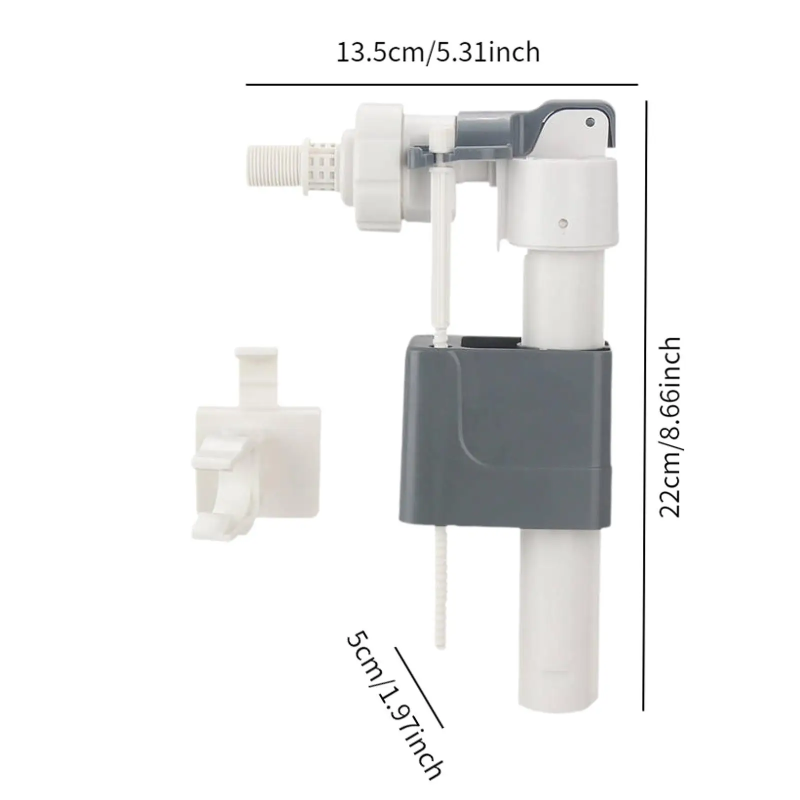 Concealed Toilet Fill Valve Detachable Filter Assembly Easy Maintenance Bathroom Toilet Set for Toilet Cover Accessories