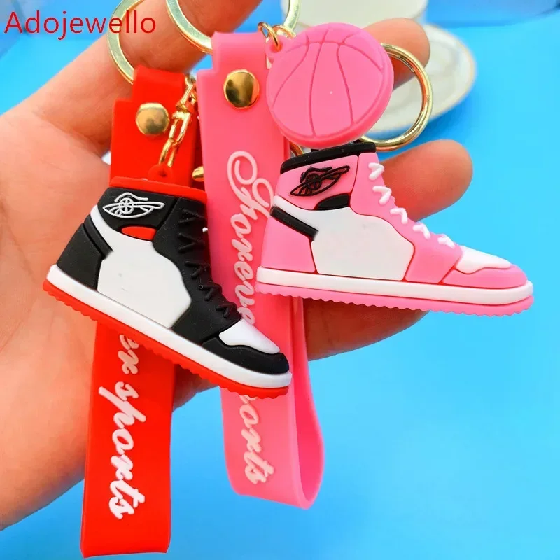 Fashion Sneaker Keychain Sport Shoes Key Chains PVC Colorful Sports Sneakers Keychain