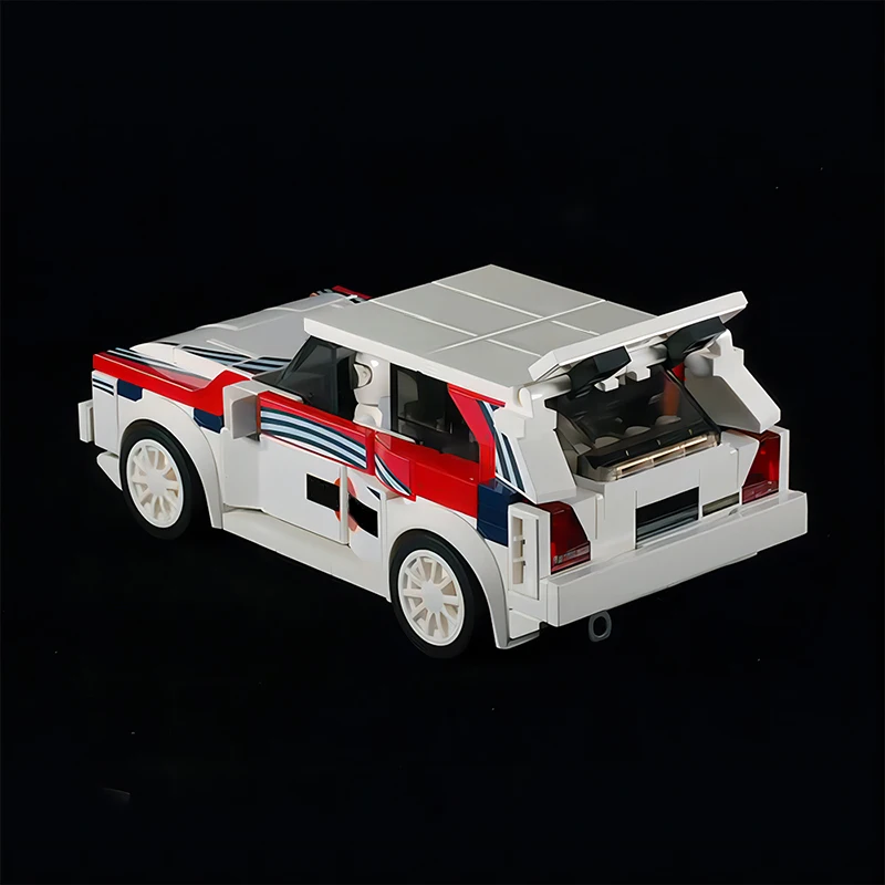 Speed Champion MOC Lancia Delta HF Integrale Martini Racing Building Block Enlightenment Assemble Toy Brick Classic Holiday Gift