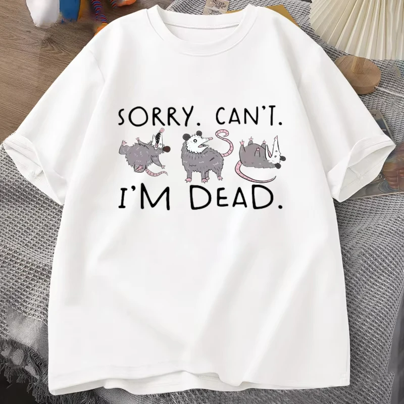 

New Possum T Shirt for Opossum Lover Funny Graphic T-Shirt Anxiety Attack T Shirts Short Sleeve Graphic Streetwear T Shirts