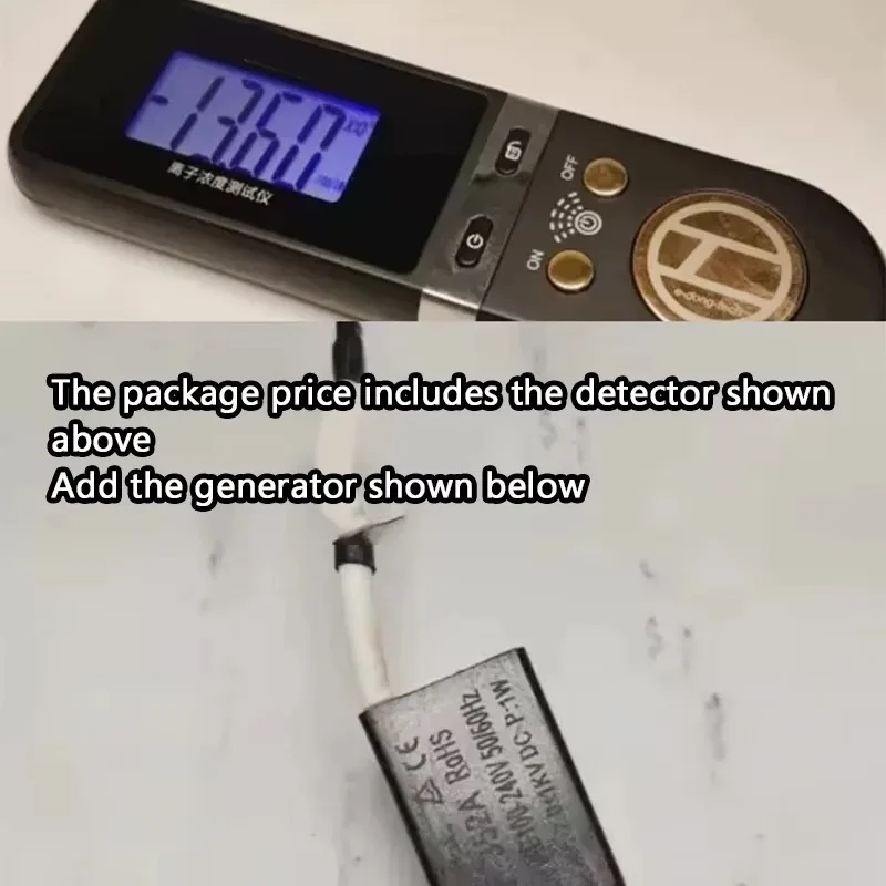 High Precision Air Anion Tester, Handheld Negative Ion Detector with Gold Plated Sensor & Blue LCD Screen