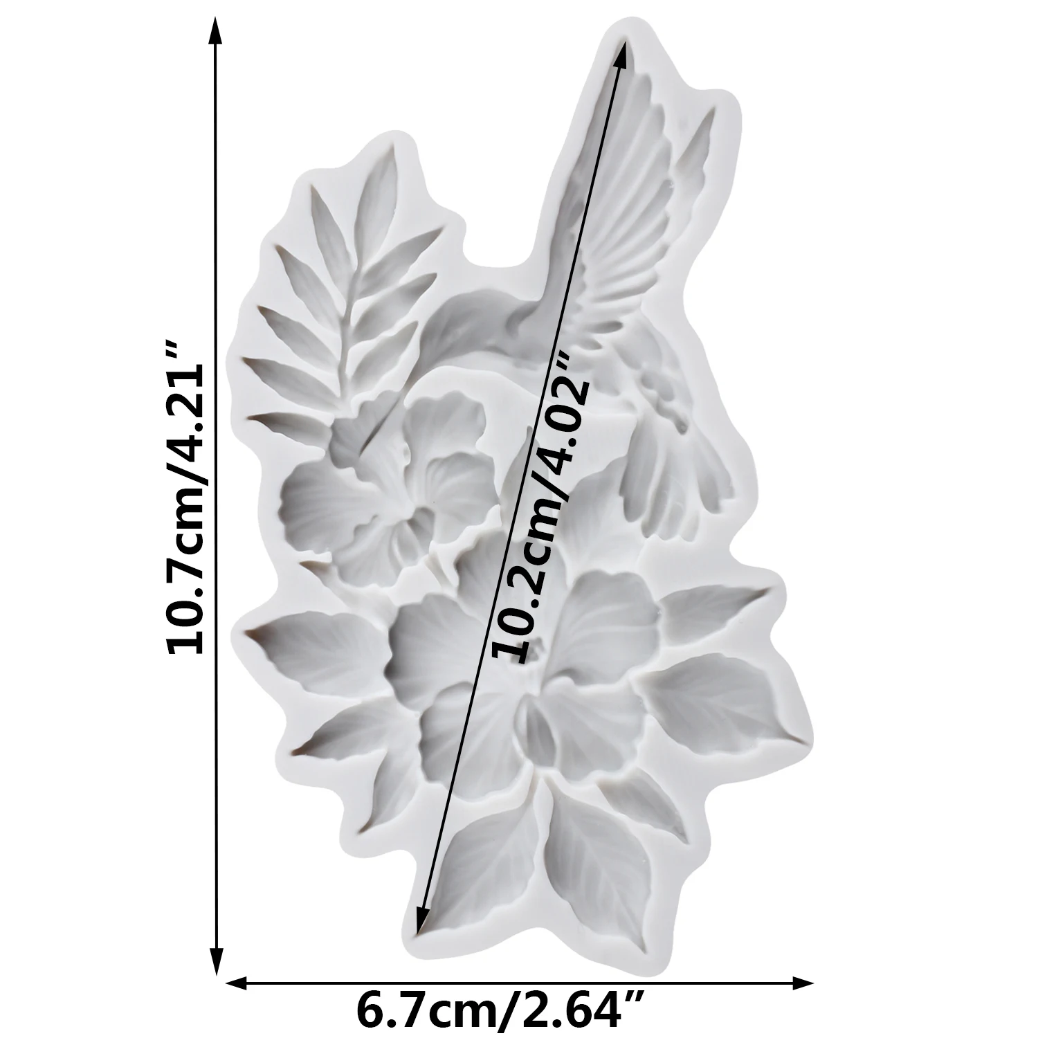 Hummingbird Silicone Molds Flower Fondant Cake Decorating Tools Cupcake Topper Chocolate Craft Gum Paste Polymer Clay
