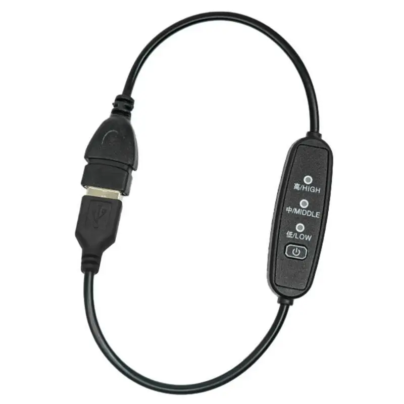 Cable USB 31BA 35cm con interruptores atenuación, Cable extensión línea Control velocidades para USB