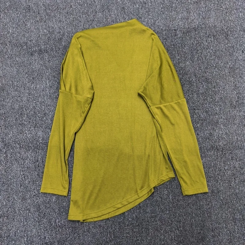 Maxdutti Abbigliamento donna minimalista 45% Lyocell 20% lana Maglione asimmetrico Gonne lavorate a maglia Set Gonna abito da donna Gonne Gonne