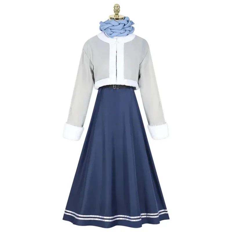 

Sky02 Anime Freezes at the Funeral Remote Winter Cosplay Costume Wig Frieze Beyond Journey's End Blue Uniform Halloween Win88Li