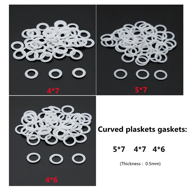 500pcs/Lot New Nylon Plastic White Gaskets Of Screws For Barber Repair Hair Scissors Mix Sizes 5*7/4*7/4*6mm Good Quality