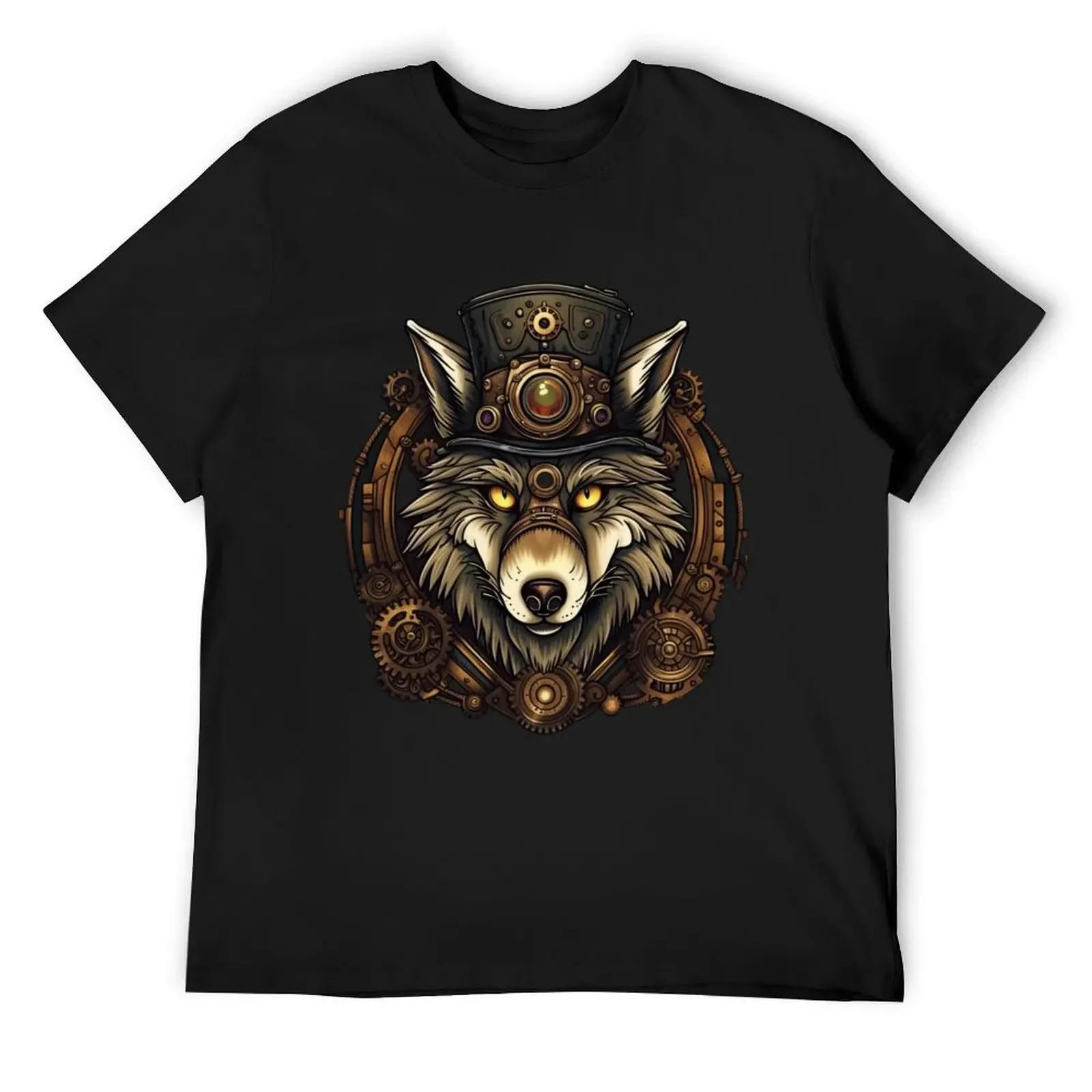 Steam & Howl: The Dapper Wolf Chronicles T-Shirt summer clothes customizeds Men's t-shirt