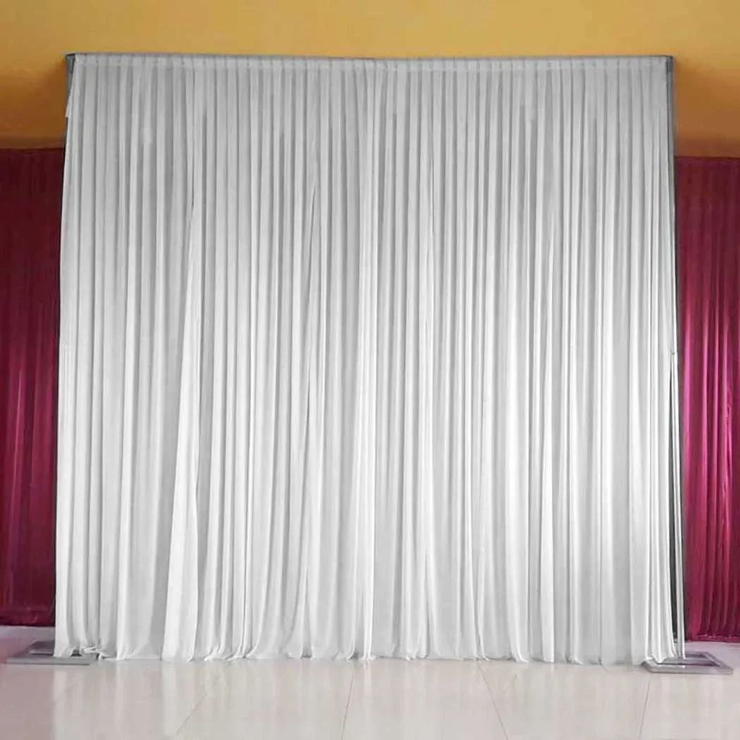 10ft X 10ft White Pleated Decoration Wedding Photography Backdrop Curtain For Celebration Stage Party Decor