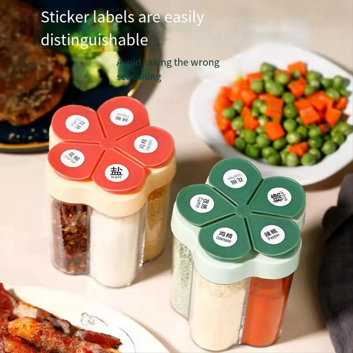 【POPULAR PICK】Seasoning Jar Container Seasoning Bottle Spice Storage Box Outdoor Camping Seasoning Container Kitchen Gadget Set