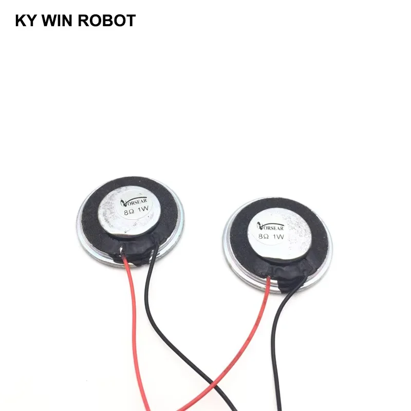 2 ピース/ロット新しい超薄型スピーカー 8 オーム 1 ワット 1 ワット 8R スピーカー直径 28 ミリメートル 2.8 センチメートル厚さ 5 ミリメートルとワイヤー長 13 センチメートル