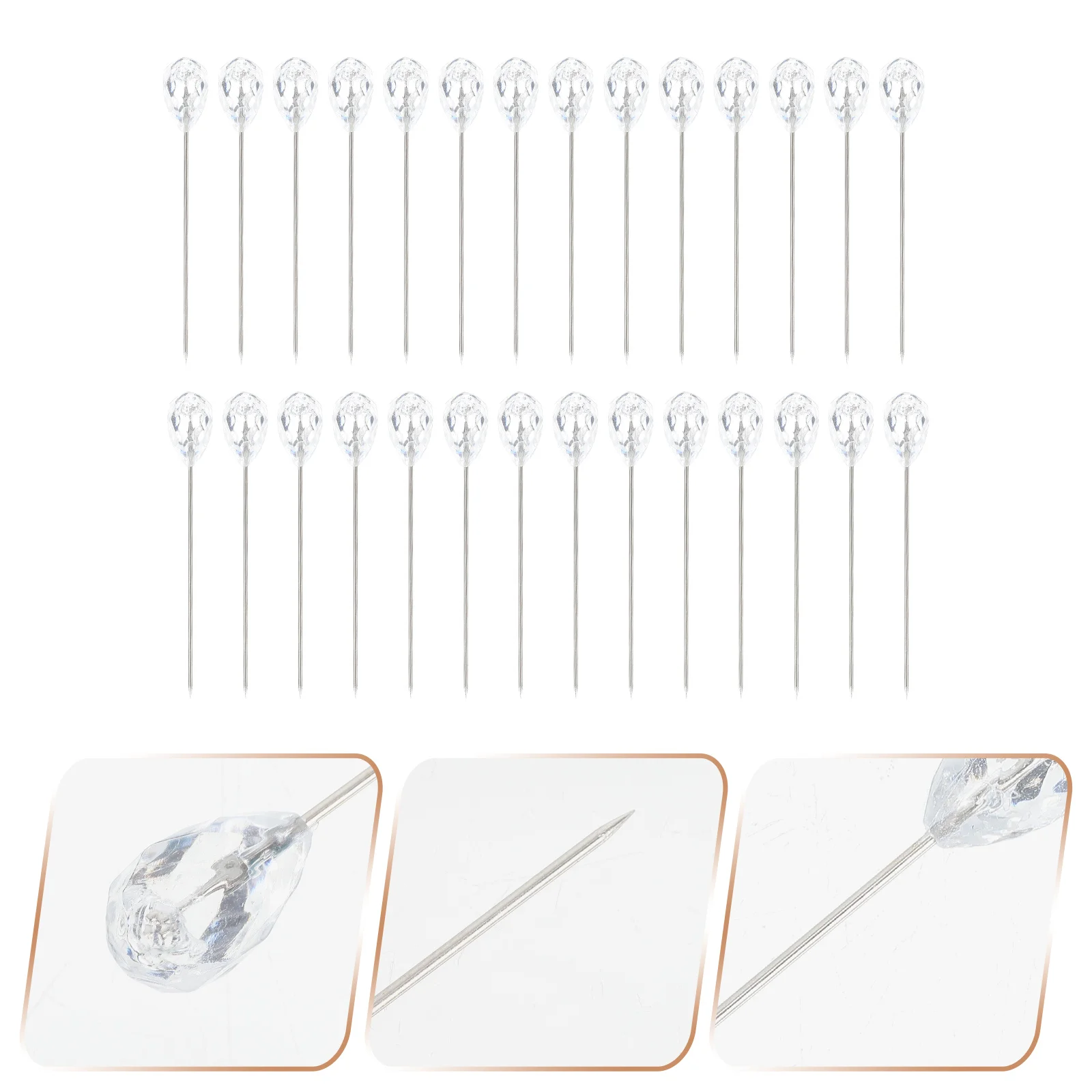 

100 Pcs Wedding Dress Pin Quilting Pins Lapel Iron Supplies Embroidery Straight