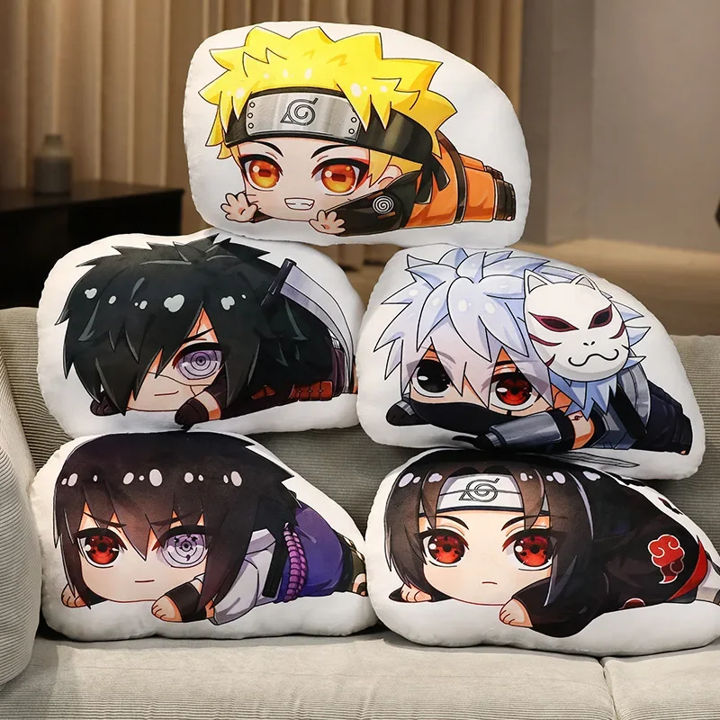 Naruto Throw Pillow Accessories Uzumaki Uchiha Kakashi Anime Action Figures Peripheral Pendant Toys Children Birthday Gifts