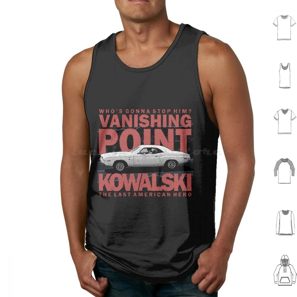 Vanishing Point Tank Tops Vest Sleeveless 70s Challenger Cult Classic Challenger Charger Eleanor Kowalski Muscle Cars