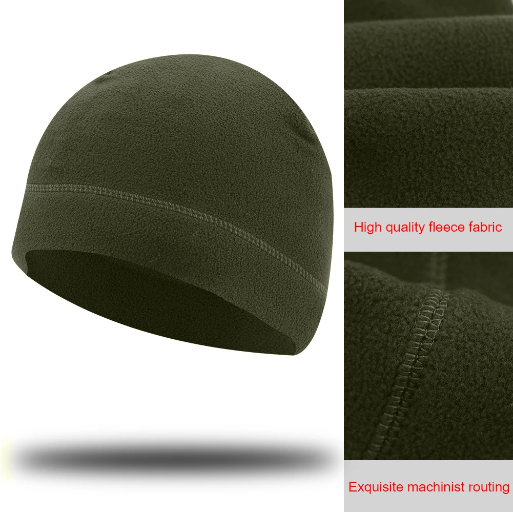 Men Women Unisex Soft Cap Windproof Polar Fleece  Beanie Cap Watch Cap for Cycling Skiing Hiking
