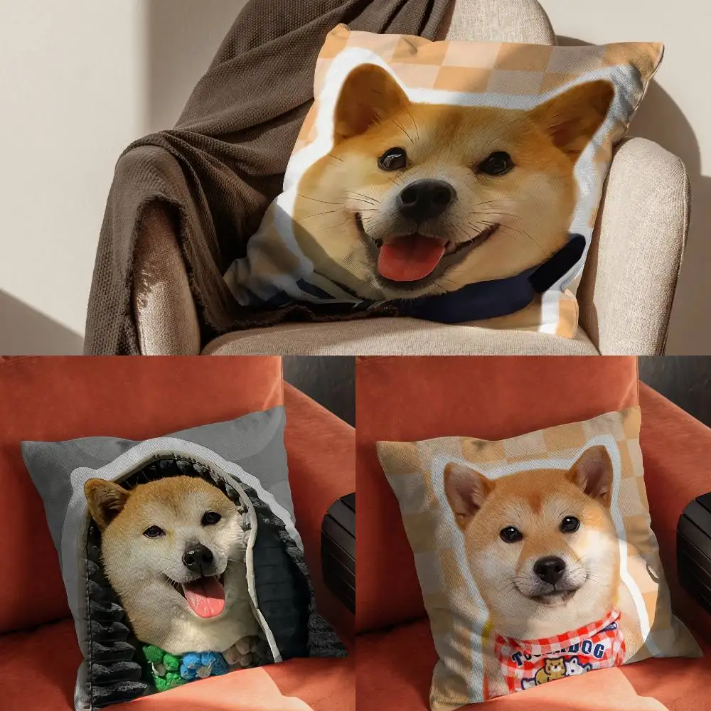 

Shiba Inu Pillow Case For Car Pillows 60x60 Cushions Luxury Double Sided Cover Home And Decoration Sofa 30x30