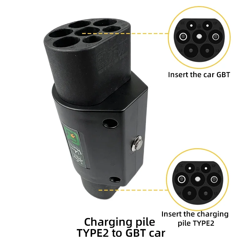 32A EV carregador conversor tipo 2 para GBT EV adaptador, estação de carregamento, IEC 62196 para Gbt carro elétrico