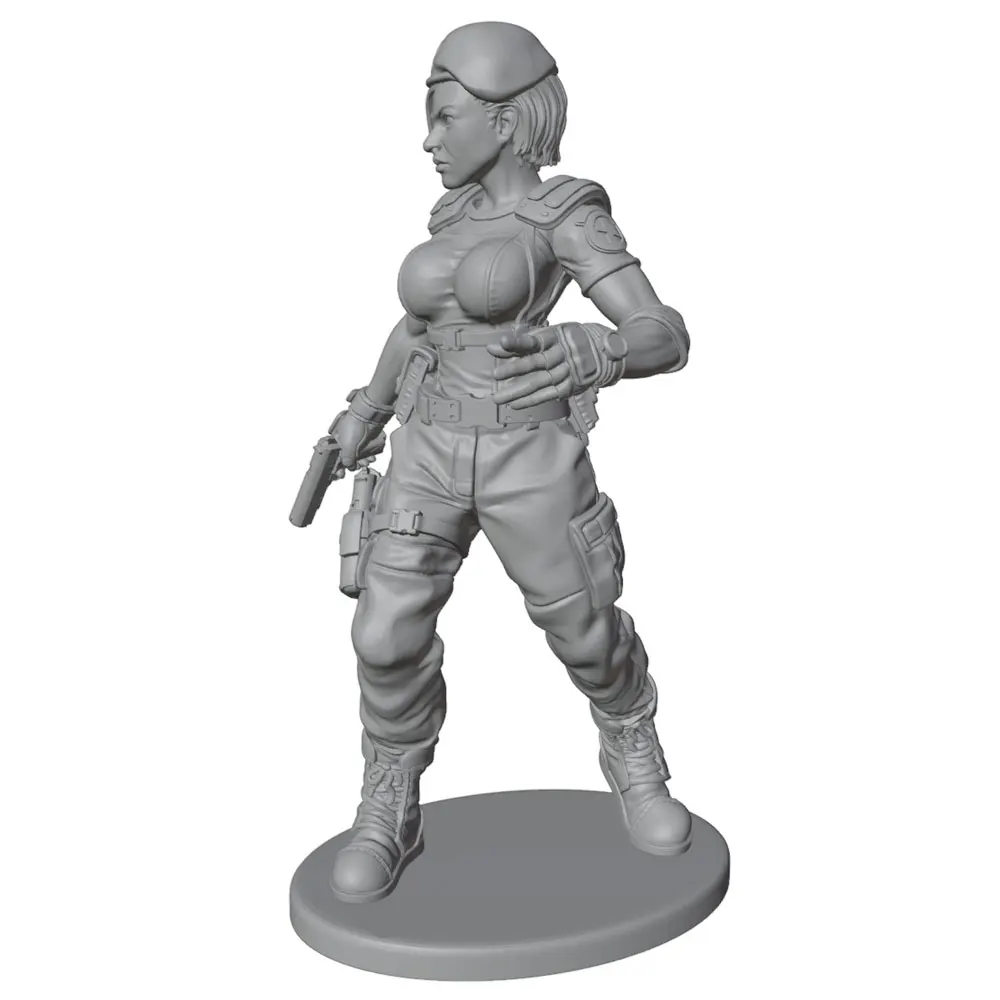 Figura de soldado femenino 1/24 – Modelo de resina para pintar a mano - imagen 3
