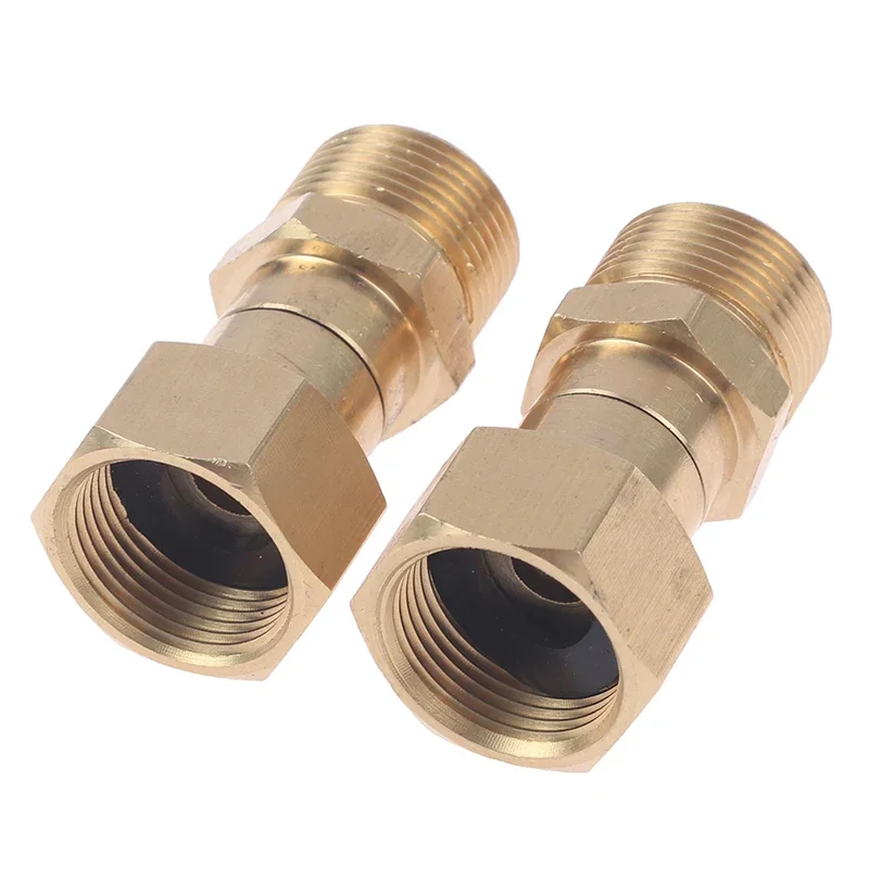 

360 Degree Rotation Hose Sprayer Connector Brass High Pressure M22 14mm Thread Washer Swivel Joint Connector Hose Fitting
