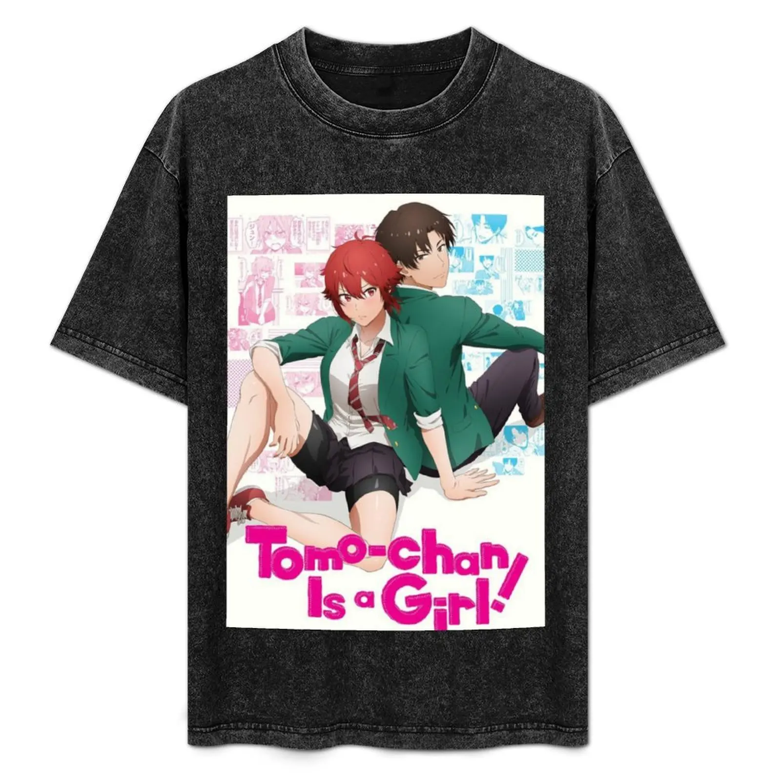 Tomo chan wa onnanoko Camiseta de manga corta para hombre, ropa estética con estampado de animales, lisa, 100 ℅, de algodón