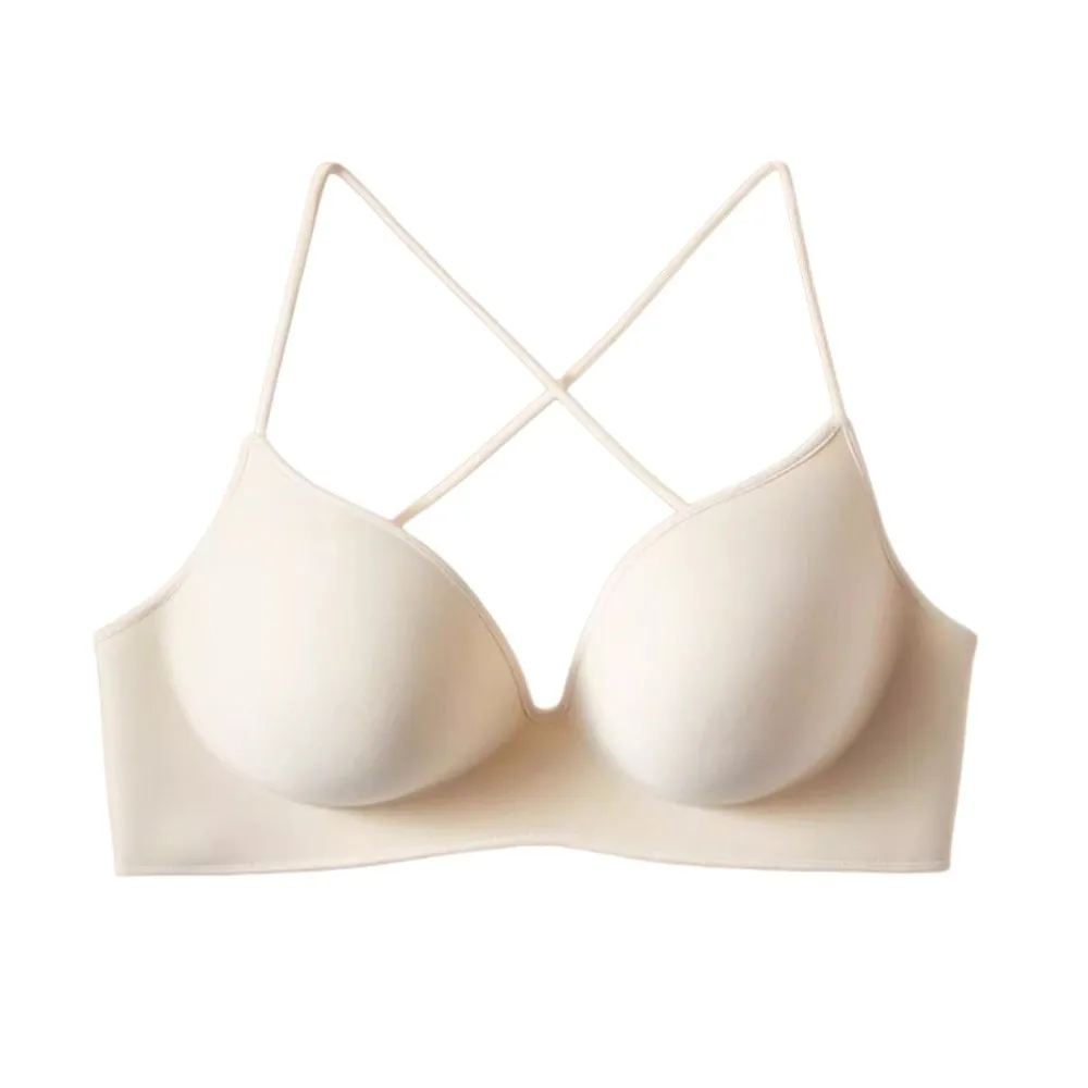 Sujetador de moda 3/4 copa con relleno, lencería de cintura ajustada, sujetador para busto grande, ropa interior a prueba de golpes para mujer con pecho plano