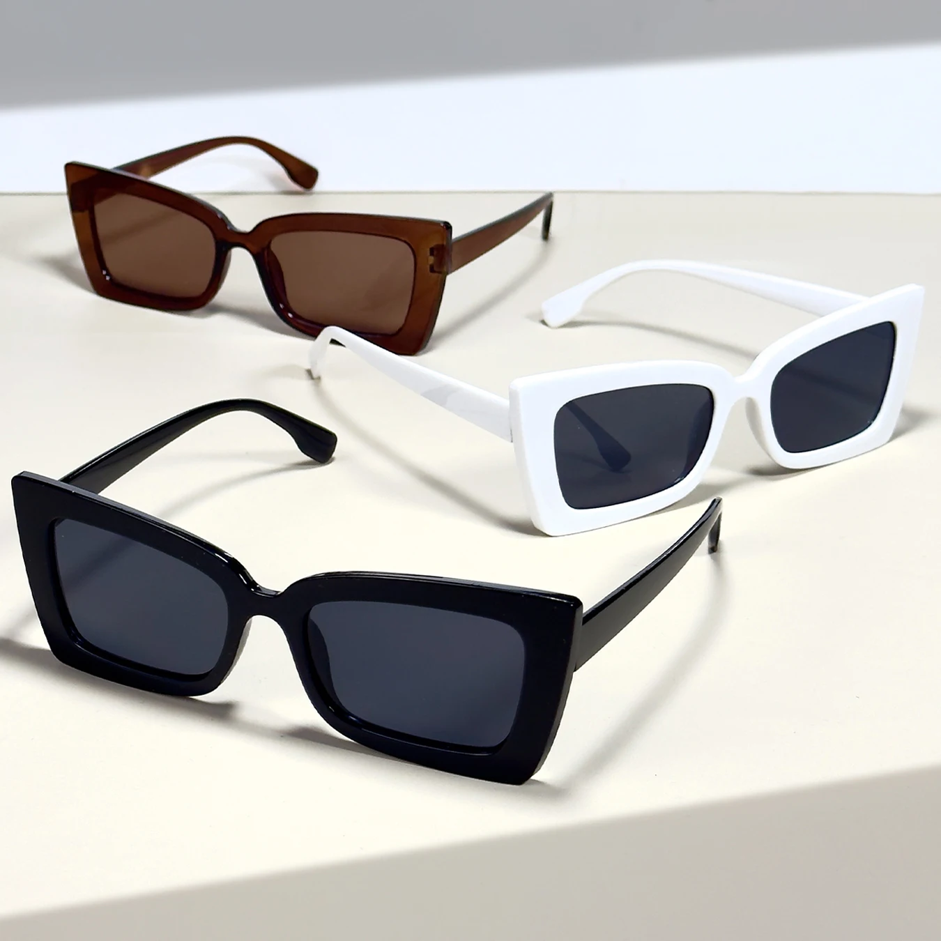 3 Counts Women's Fashion Cat Eye Glasses Set, Retro Classic Small Frame Trendy Women's Eyewear