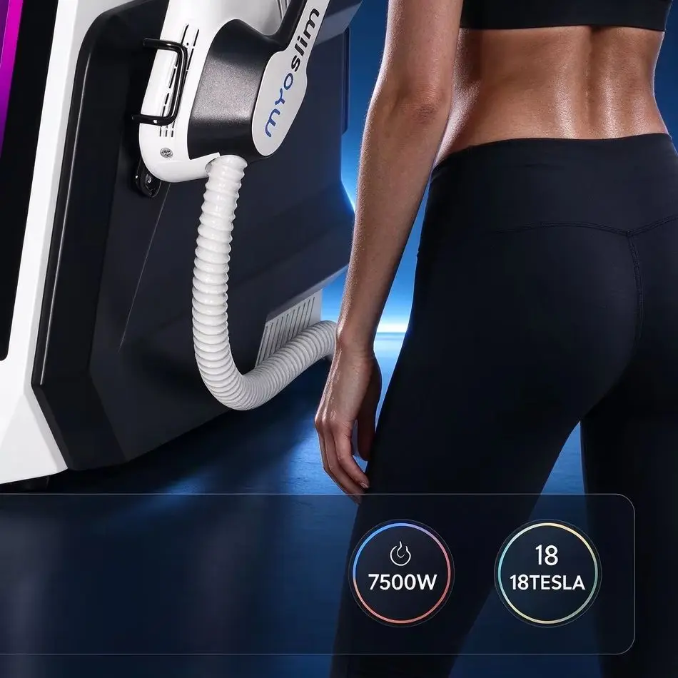 MYOslim HI‑EMT Body Sculpt Machine Dual Handles Muscle Building Fat Burning Buttock Lifting Pelvic Floor Repair Salon Device