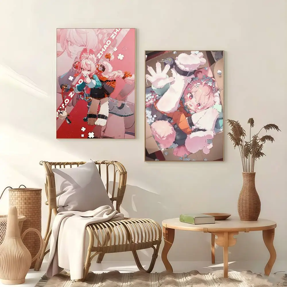 Zenless Zone Zero Zhao Poster Self-adhesive Art Waterproof Paper Sticker Coffee House Bar Room Wall Decor