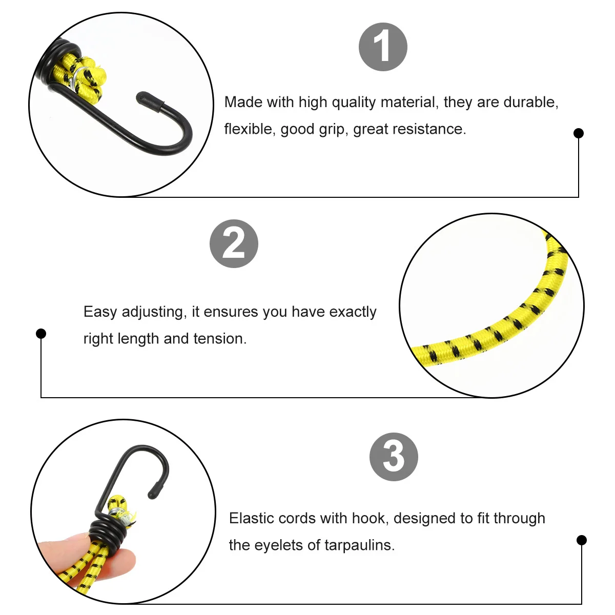 

10Pcs Camping Tent Hooks Adjustable Binding Straps with Hooks for Easy Length and Tension Adjustment Outdoor Camping Tent Hook
