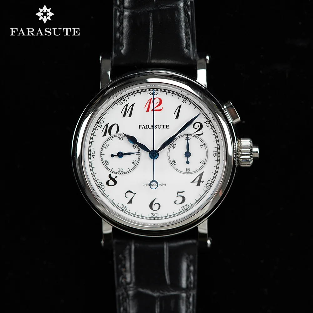 

FARASUTE Retro Chronograph Manual Mechanical Wristwatch Men Seagull ST19 Movement Stainless Steel Sapphire Crystal Watches Male