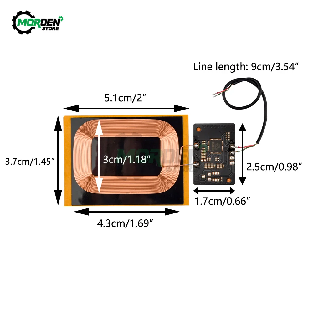 5V 1.5A Wireless Charger Receiver Terminal Module PCBA Board Coil 7.5w for Phone For Battery 5V 1A Fast Quick Charger