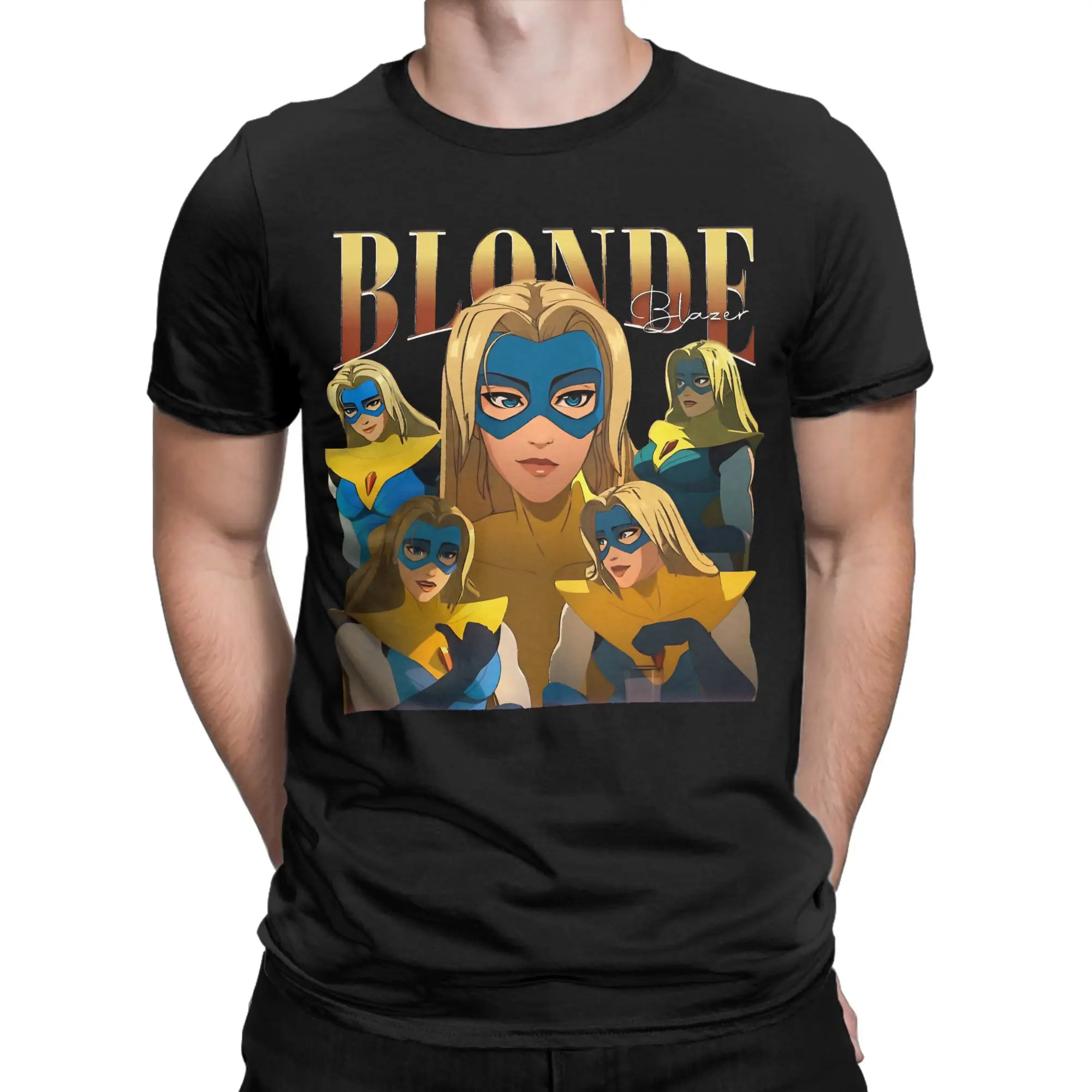 Vintage T Shirt Summer Dispatch Game Hipster T Shirts Blonde Blazer  Pure Cotton Tshirt Man Y2K Fun Pattern Short Sleeve Clothes